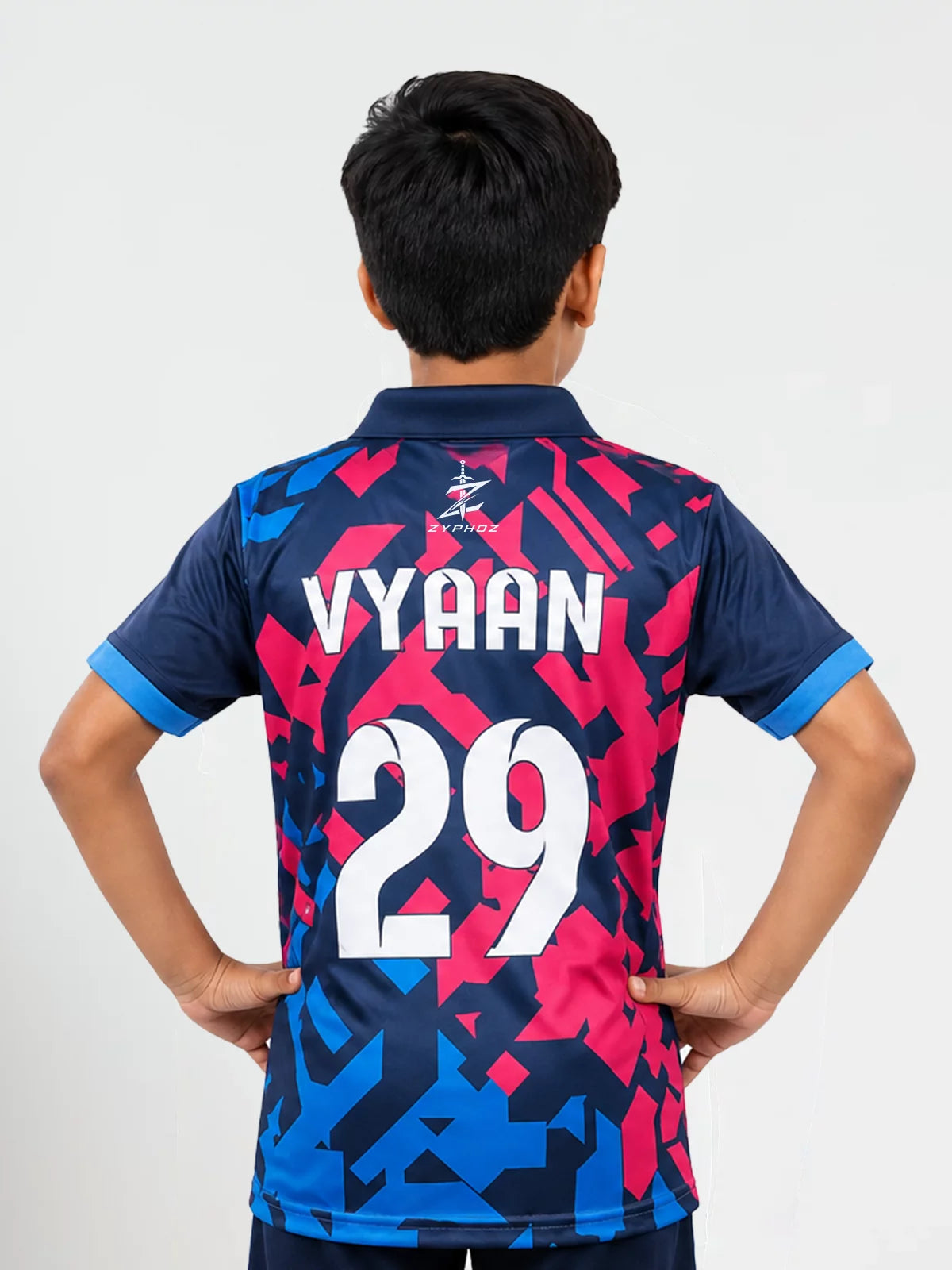 Kids Pink Pixel Customized Jersey
