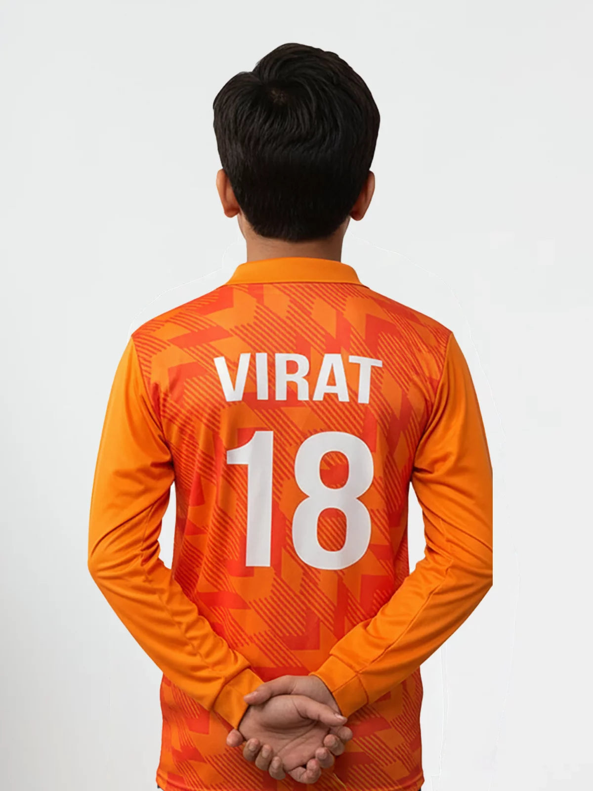 Kids India Orange Cricket Jersey FS