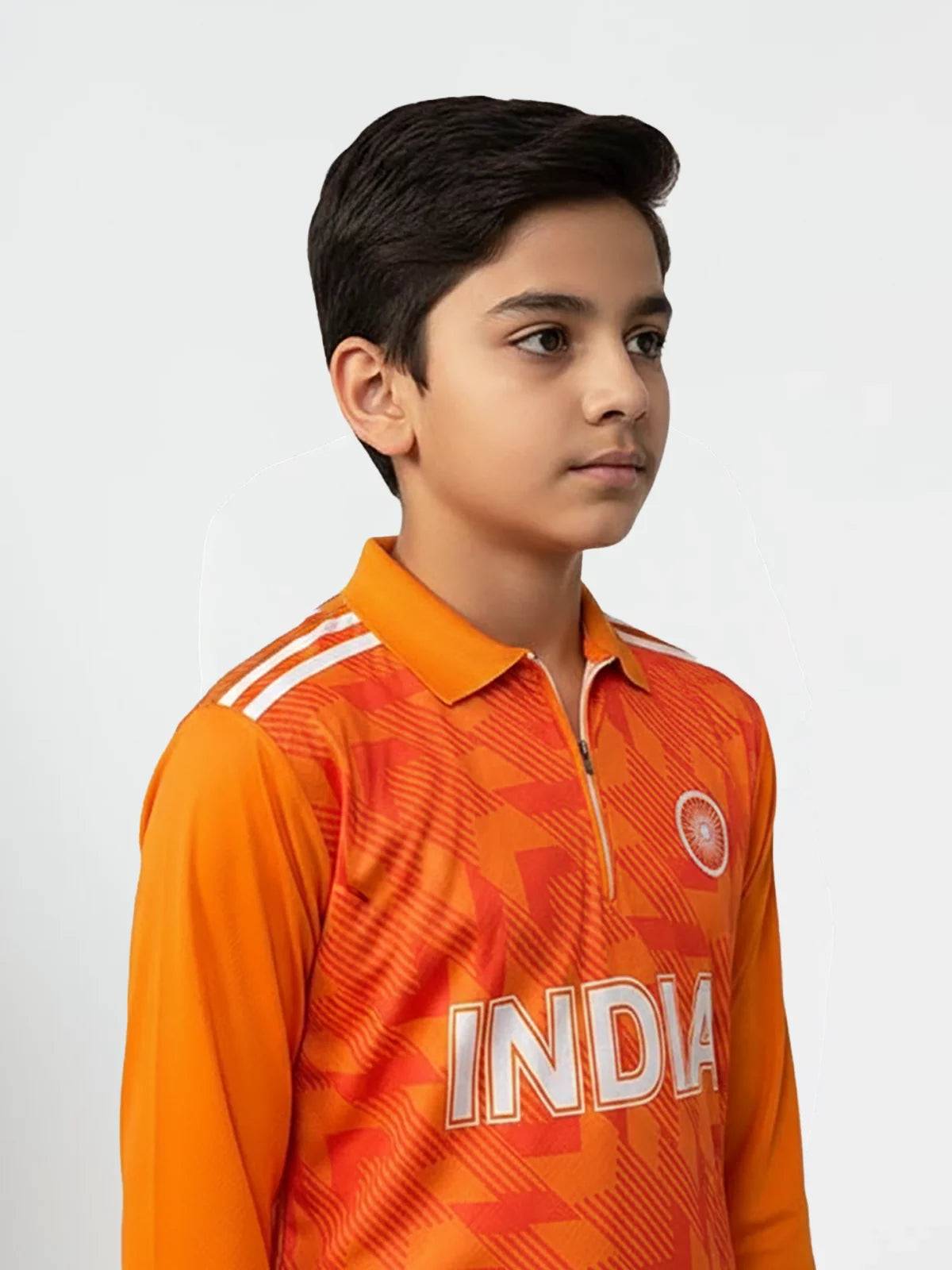Kids India Orange Cricket Jersey FS
