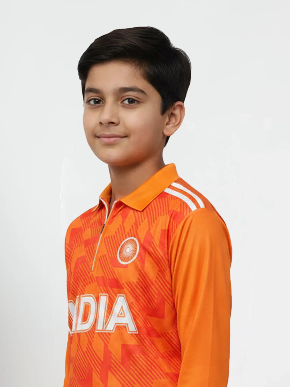 Kids India Orange Cricket Jersey FS
