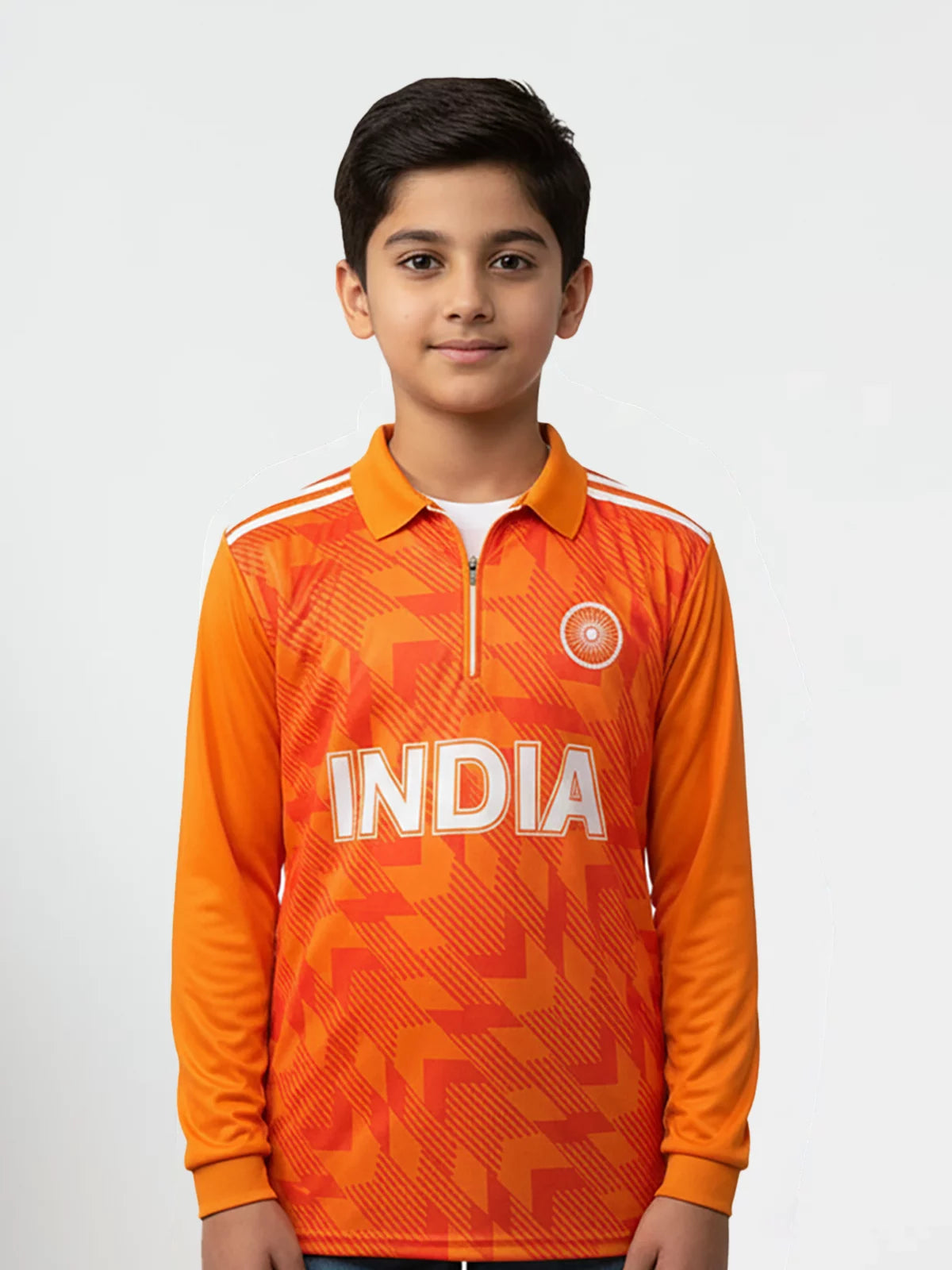 Kids India Orange Cricket Jersey FS