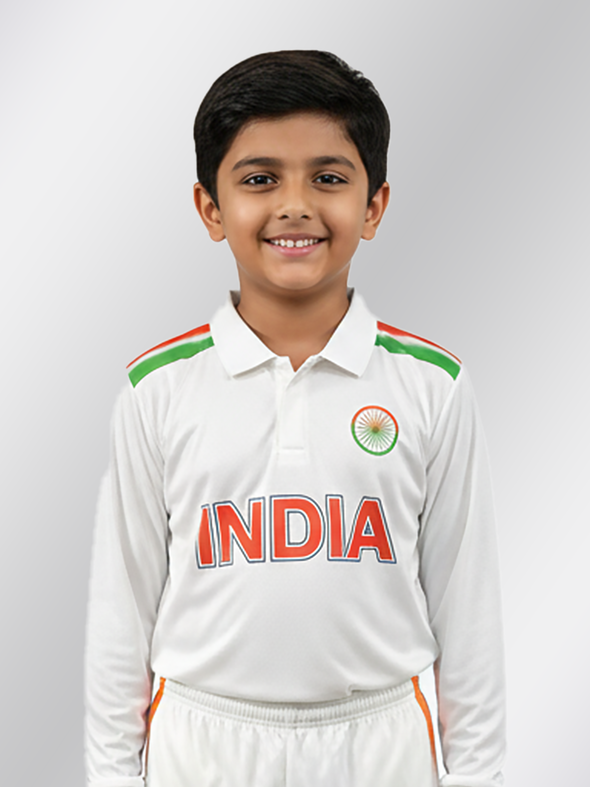 Kids India Tshirt Full Sleeves WHT01