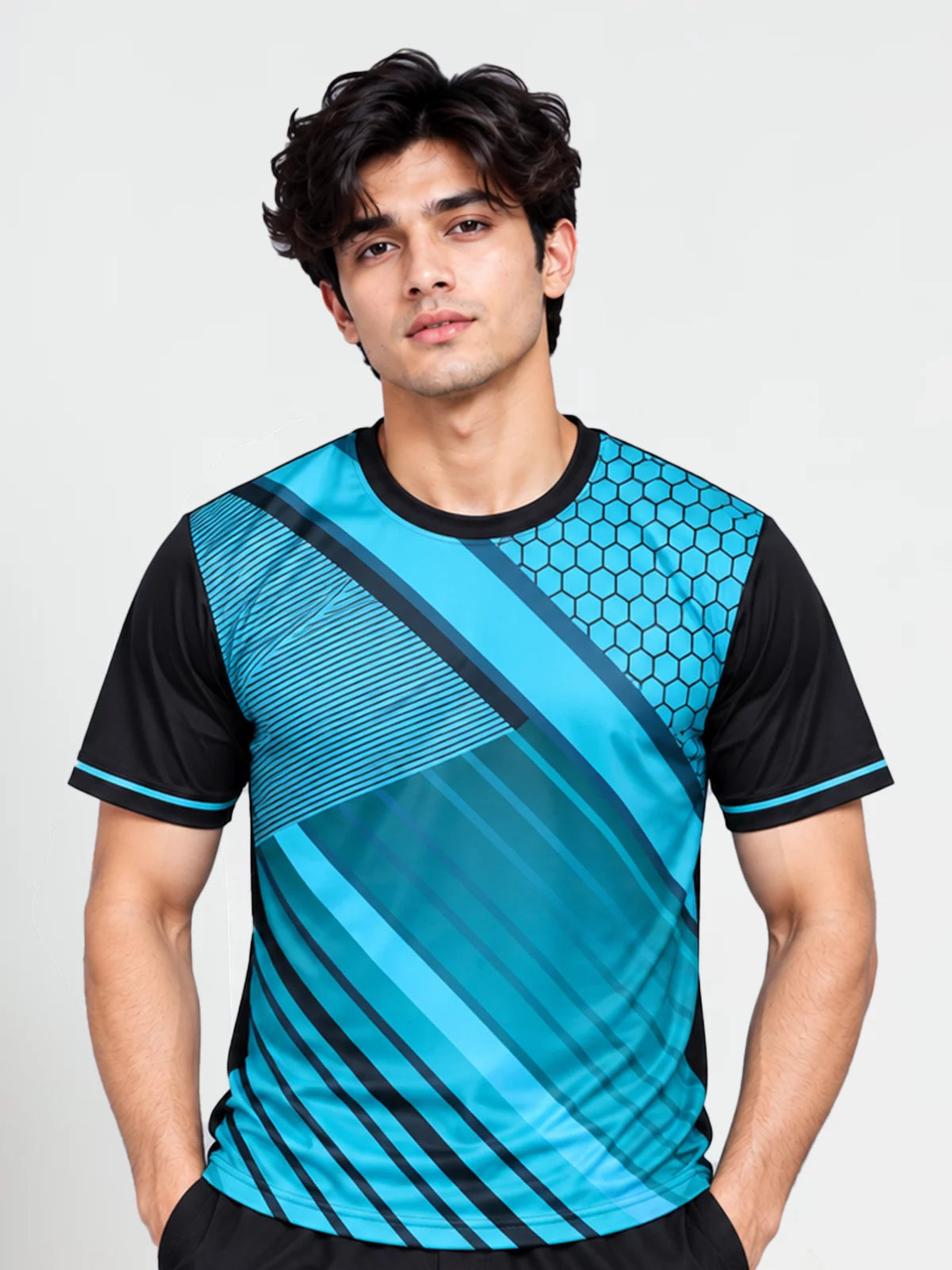New Teal Blue Men's Personalized Jersey