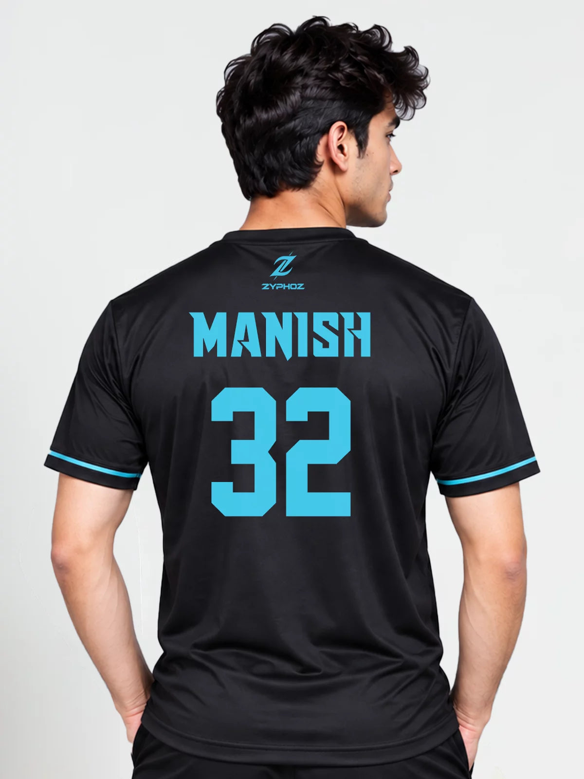 New Teal Blue Men's Personalized Jersey