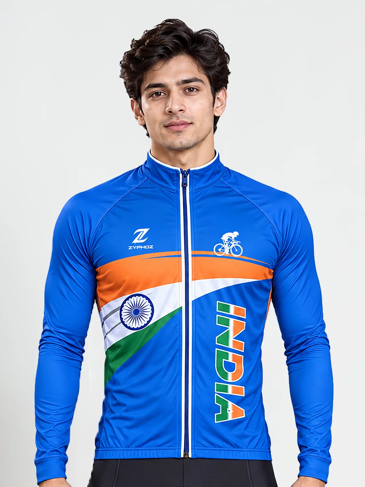 India Blue Cycling Jersey