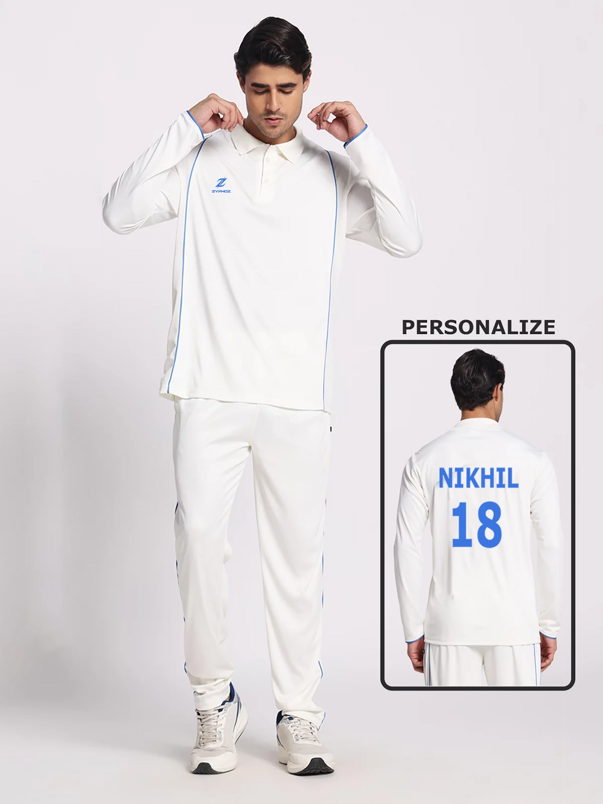 Off-White Cricket Full Sleeves Dress