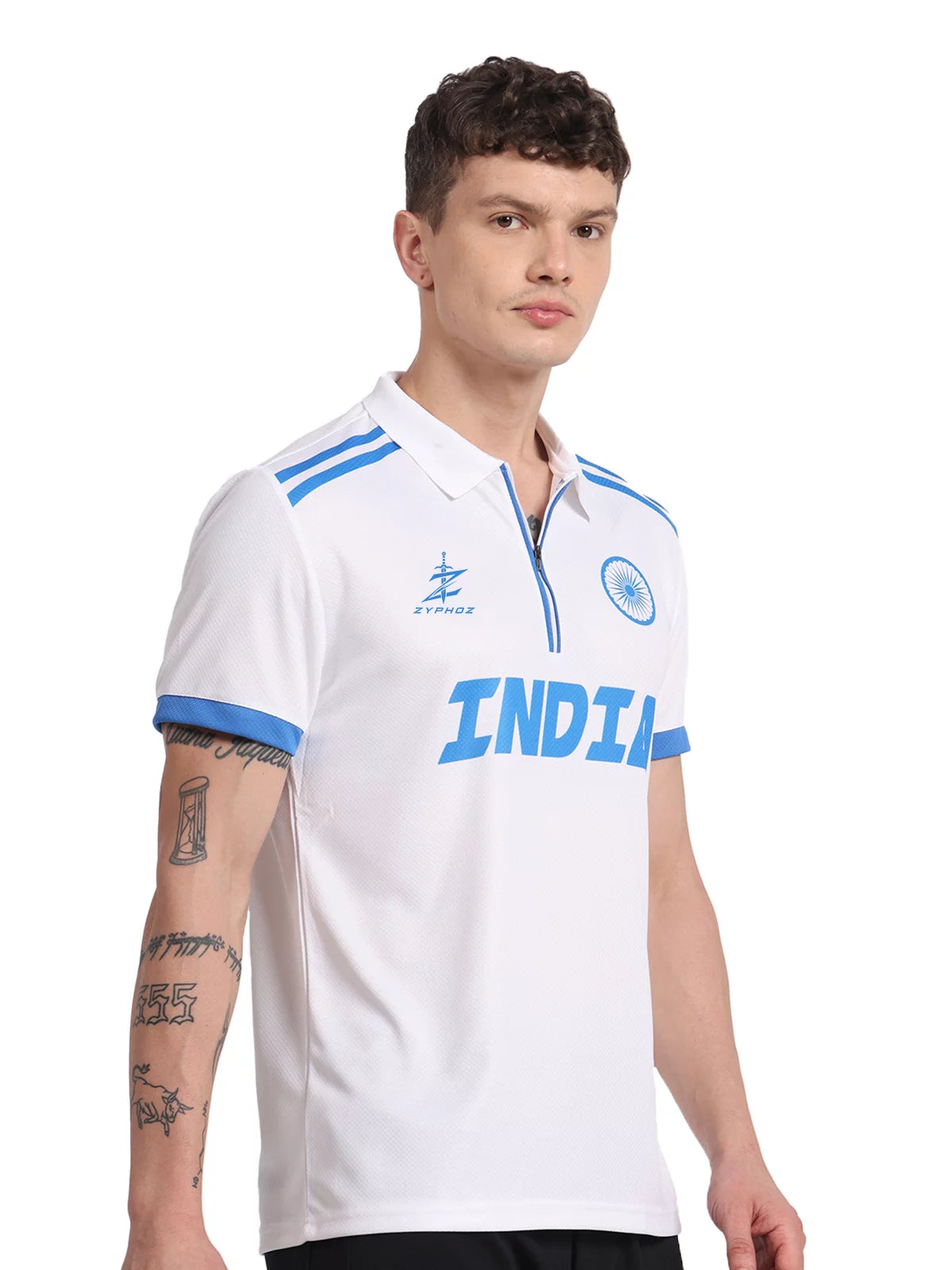 India White Cricket Jersey