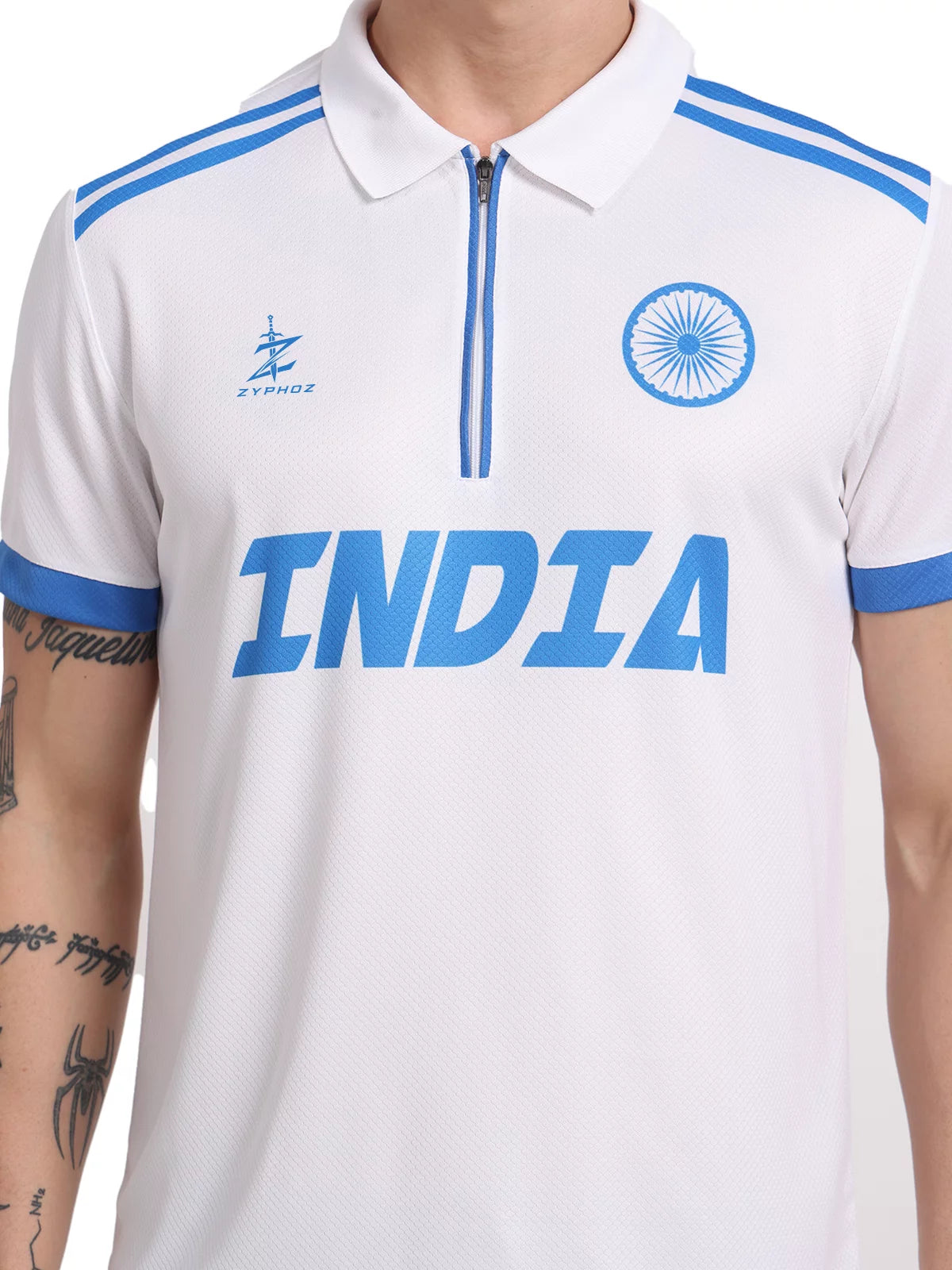India White Cricket Jersey
